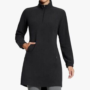 BALEAF Women's Fleece Dress with Quarter Zip